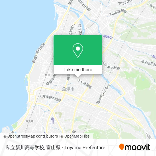 私立新川高等学校 map