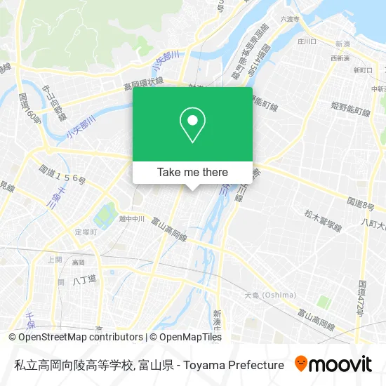 私立高岡向陵高等学校 map