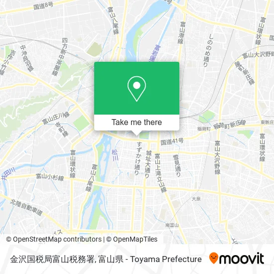 金沢国税局富山税務署 map