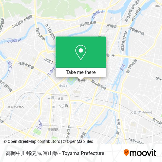 高岡中川郵便局 map