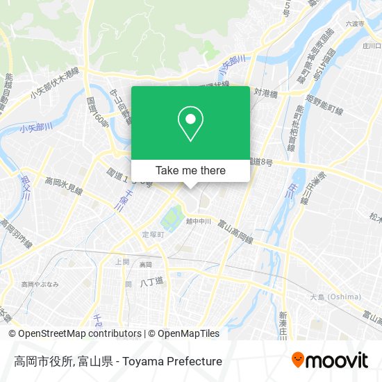 高岡市役所 map