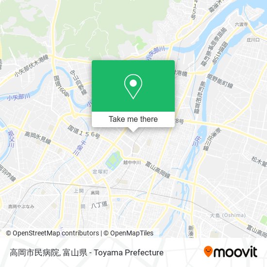高岡市民病院 map