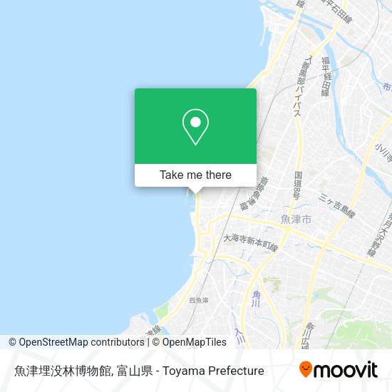 魚津埋没林博物館 map
