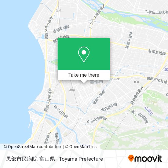 黒部市民病院 map