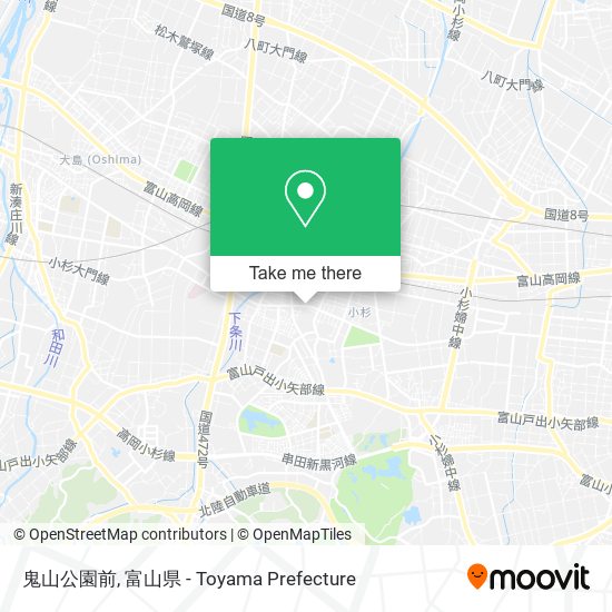 鬼山公園前 map