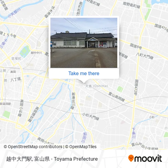 越中大門駅 map