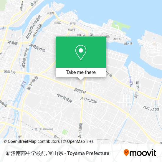 新湊南部中学校前 map