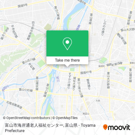 富山市海岸通老人福祉センター map
