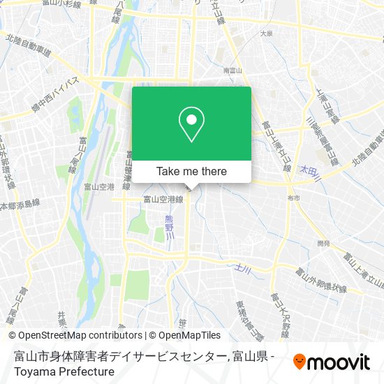 富山市身体障害者デイサービスセンター map