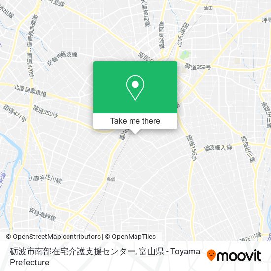 砺波市南部在宅介護支援センター map