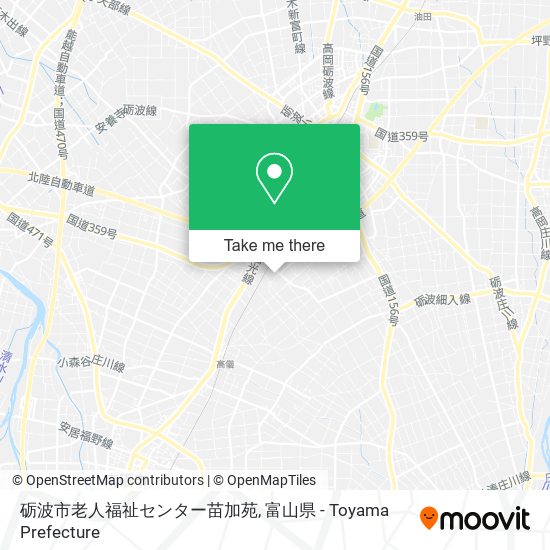 砺波市老人福祉センター苗加苑 map