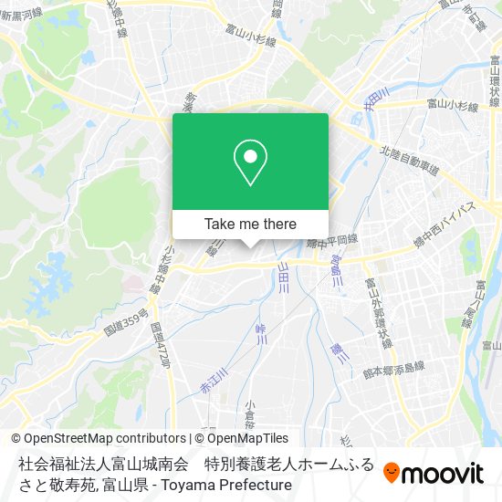 社会福祉法人富山城南会　特別養護老人ホームふるさと敬寿苑 map