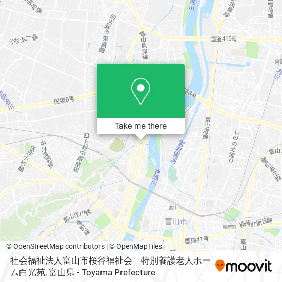 社会福祉法人富山市桜谷福祉会　特別養護老人ホーム白光苑 map