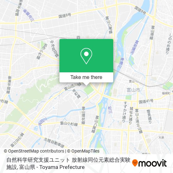 自然科学研究支援ユニット 放射線同位元素総合実験施設 map