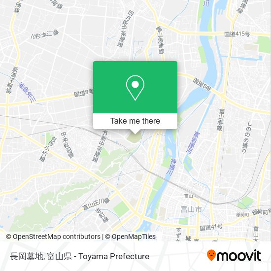 長岡墓地 map