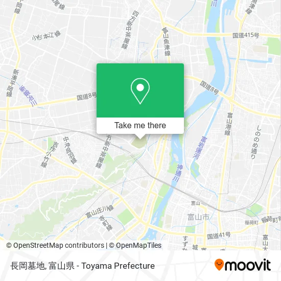 長岡墓地 map