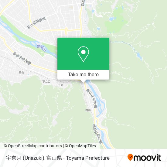 宇奈月 (Unazuki) map