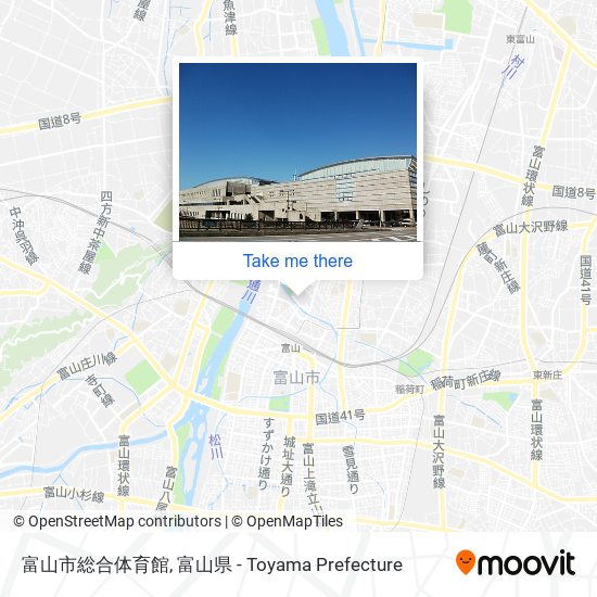 富山市総合体育館 map
