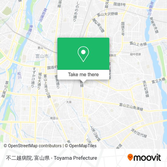 不二越病院 map