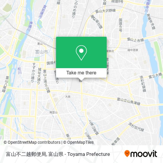 富山不二越郵便局 map
