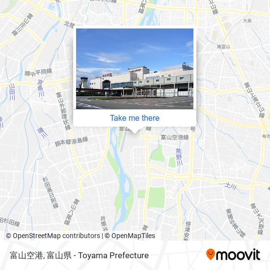 富山空港 map