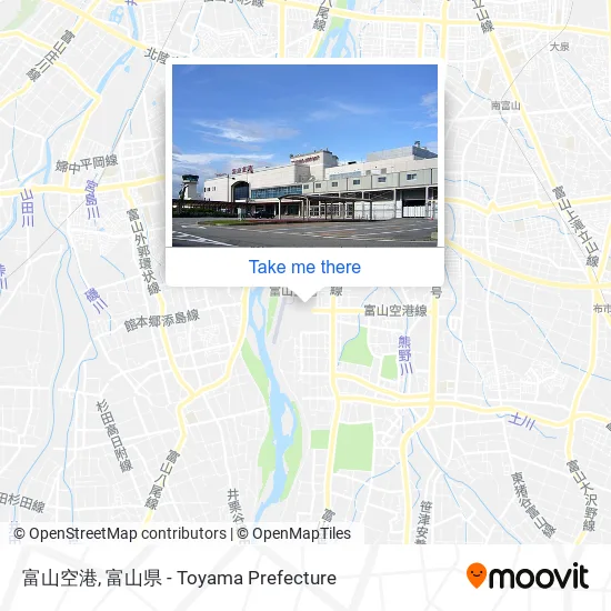 富山空港 map