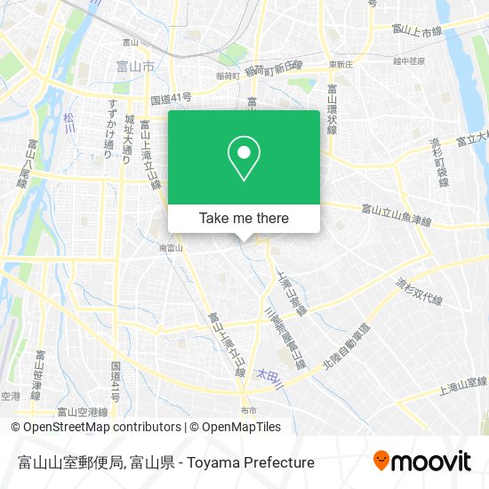 富山山室郵便局 map