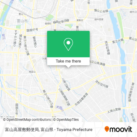 富山高屋敷郵便局 map