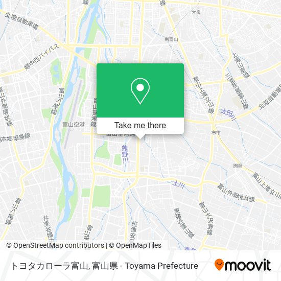 トヨタカローラ富山 map
