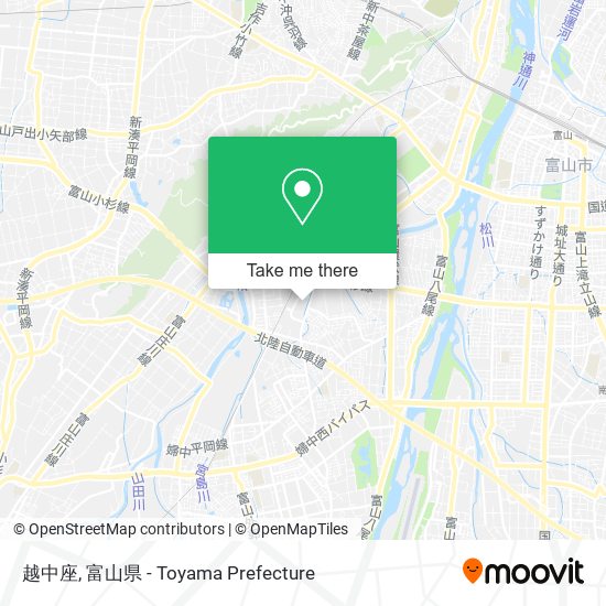 越中座 map