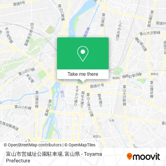 富山市営城址公園駐車場 map