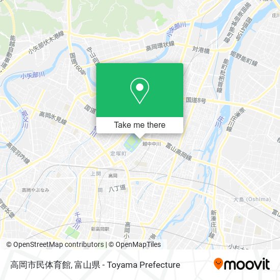 高岡市民体育館 map