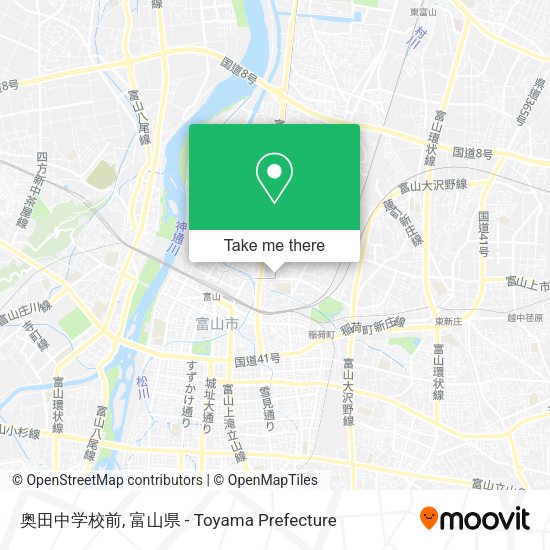 奥田中学校前 map