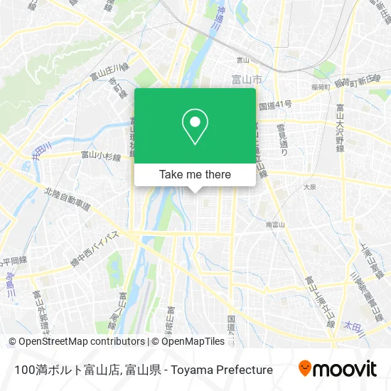 100満ボルト富山店 map
