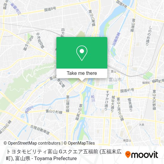 トヨタモビリティ富山 Gスクエア五福前 (五福末広町) map