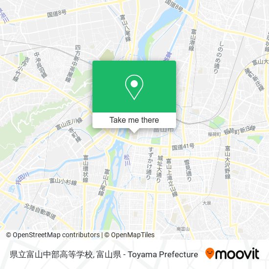 県立富山中部高等学校 map
