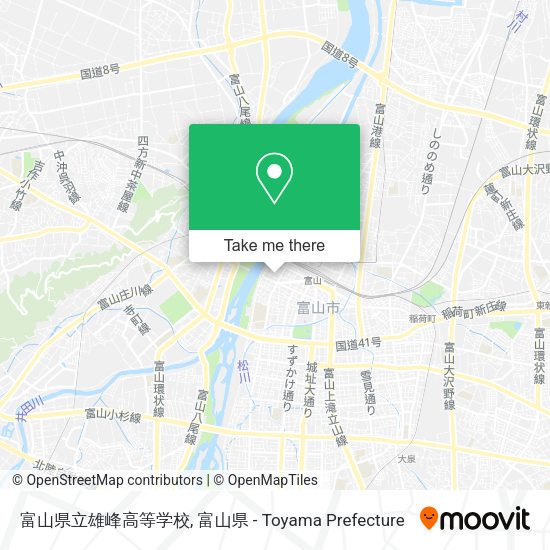 富山県立雄峰高等学校 map