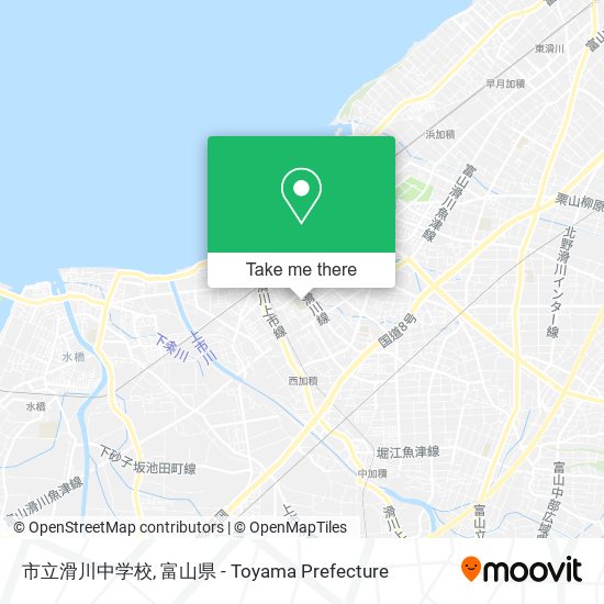 市立滑川中学校 map