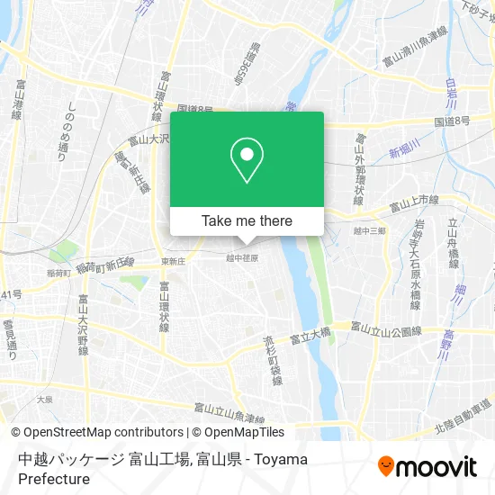 中越パッケージ 富山工場 map