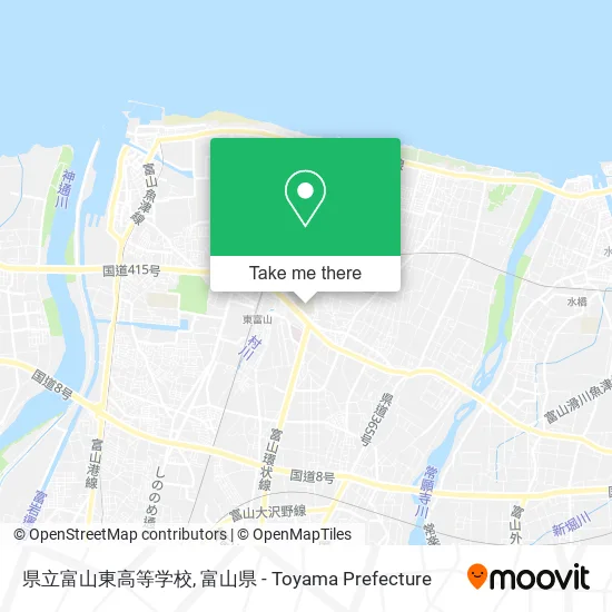 県立富山東高等学校 map