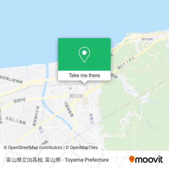 富山県立泊高校 map