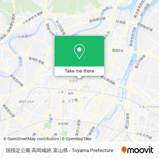 国指定公園 高岡城跡 map