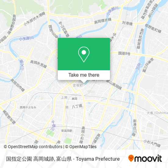 国指定公園 高岡城跡 map