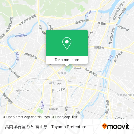 高岡城石垣の石 map