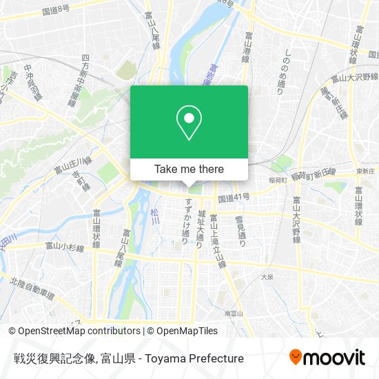戦災復興記念像 map