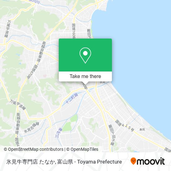 氷見牛専門店 たなか map