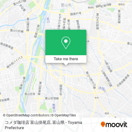 コメダ珈琲店 富山掛尾店 map