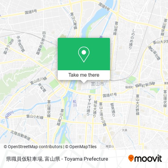 県職員仮駐車場 map