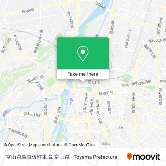 富山県職員仮駐車場 map