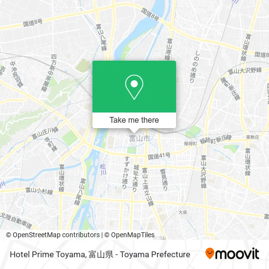 Hotel Prime Toyama map